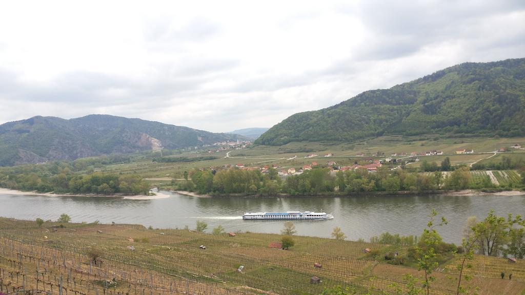 Donauwirt - Hotel Garni ไวส์เซินเคียร์เชิน อินแดร์ วาคเอา ภายนอก รูปภาพ